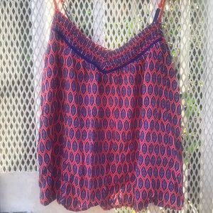Orange purple Pattern top